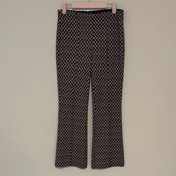 Maeve by Anthropologie the Margot chevron kick flare pant size small - Picture 2 of 6